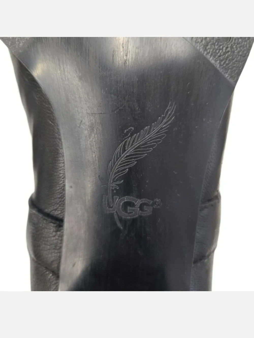 UGG Cobie II Leather Chelsea Heeled Boot in Black